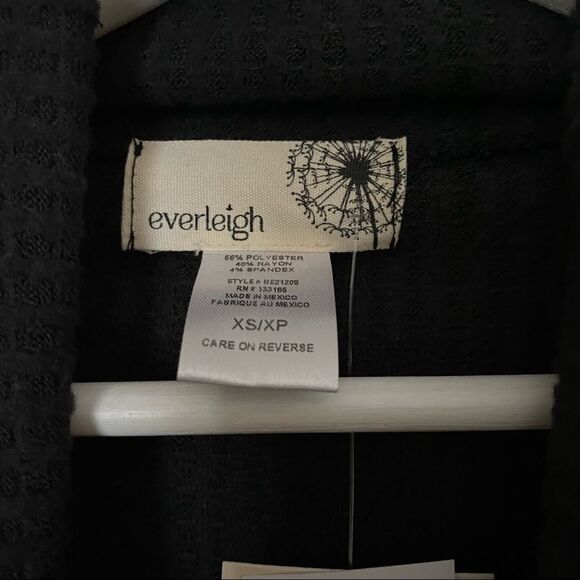 Everleigh Top Tunic Cowl Neck Black Soft Rib Knit Cozy Casual Long Sleeve - Picture 7 of 9